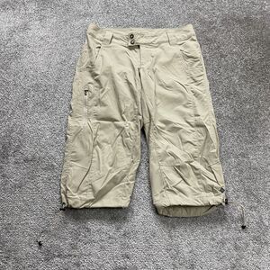 Columbia Saturday Trail Omni Shade Capri Pants Women 6 Khaki Nylon Outdoor 32x17
